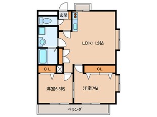 クレールモリ３の物件間取画像